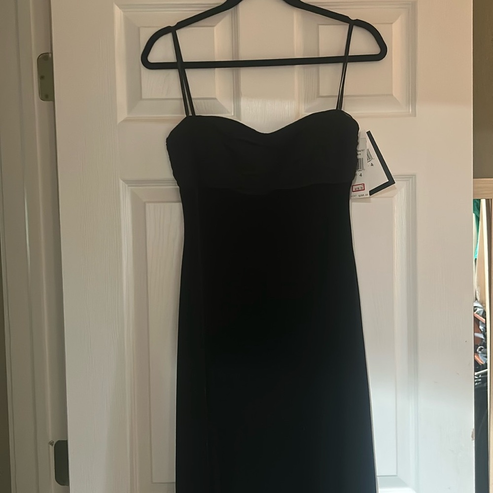 full length velvet bottom, pleated top
